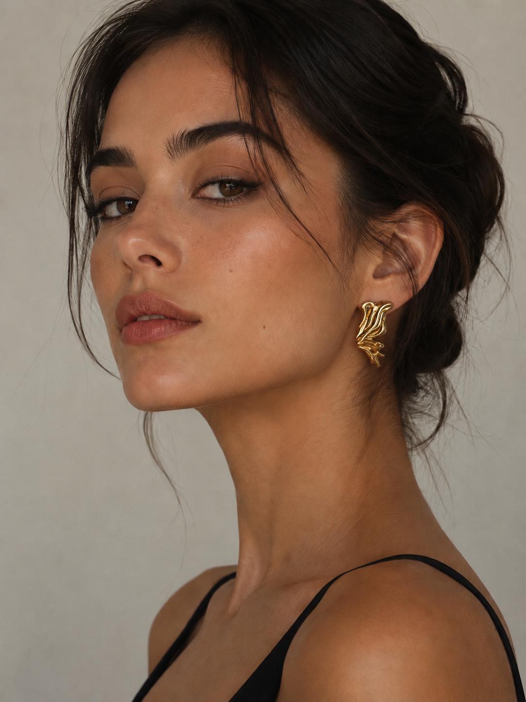 Golden Butterfly Earrings
