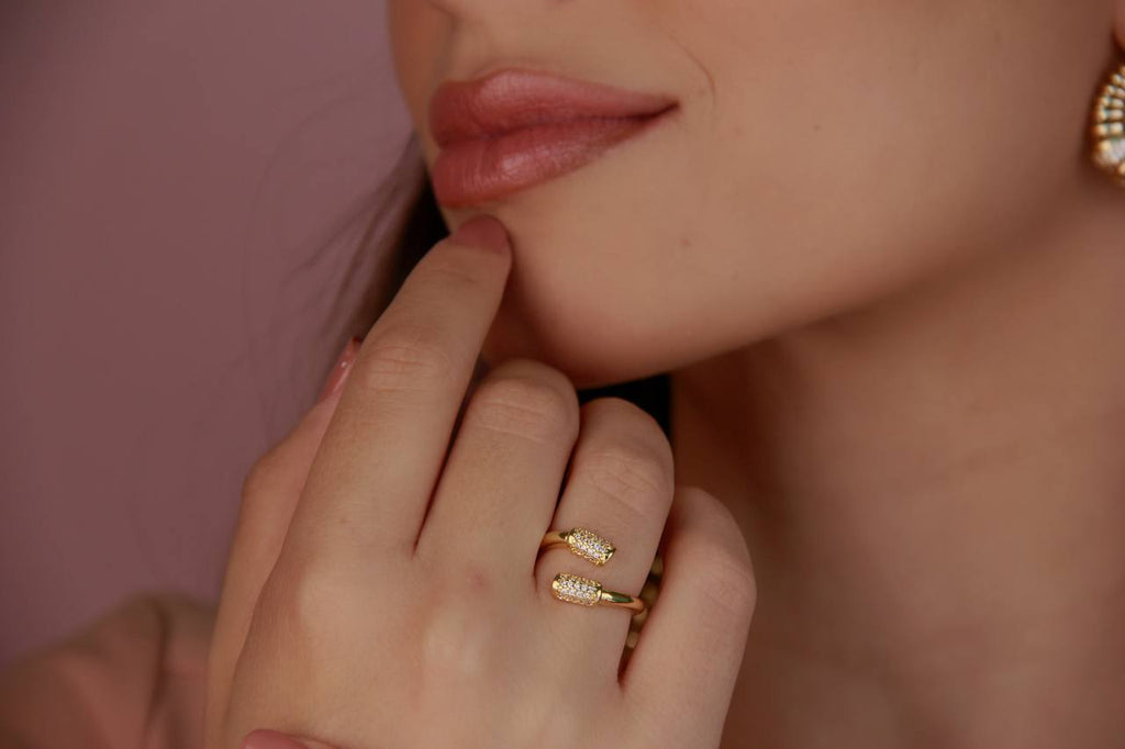 Cluster Zirconia Ring | 18k Gold Plated