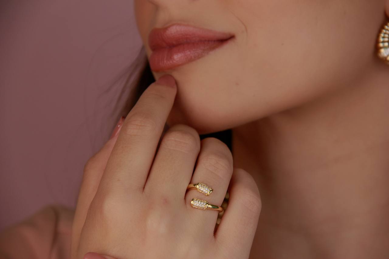 Cluster Zirconia Ring | 18k Gold Plated