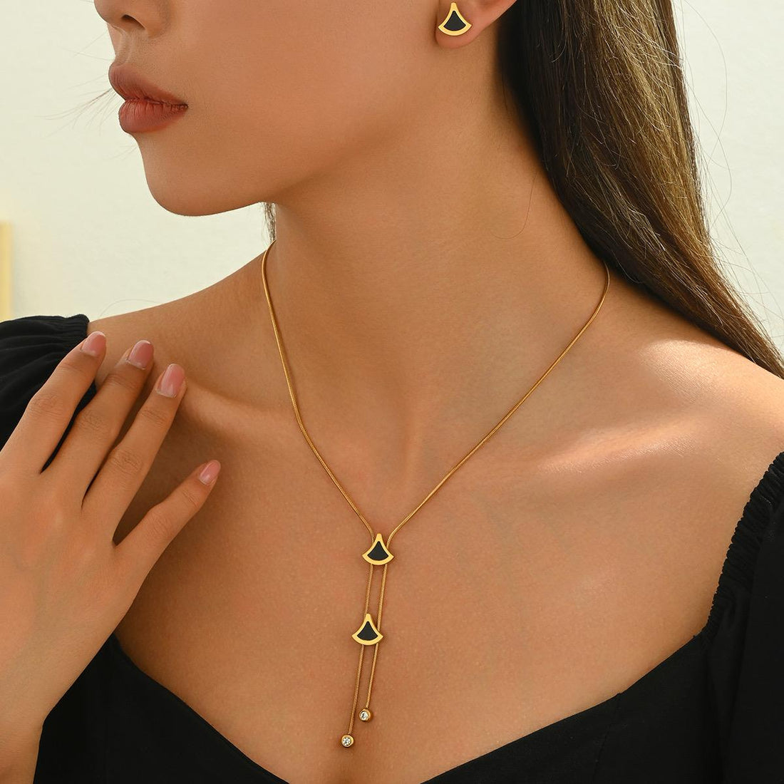 Tassel Fan-Shaped Jewelry Set