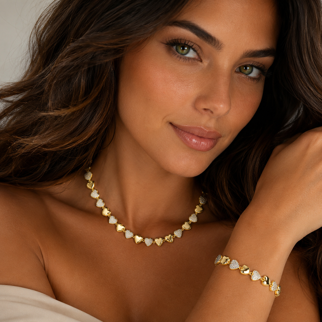 Heart Shaped Jewelry Set