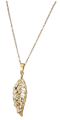 Waterproof Leaf Pendant Necklace In