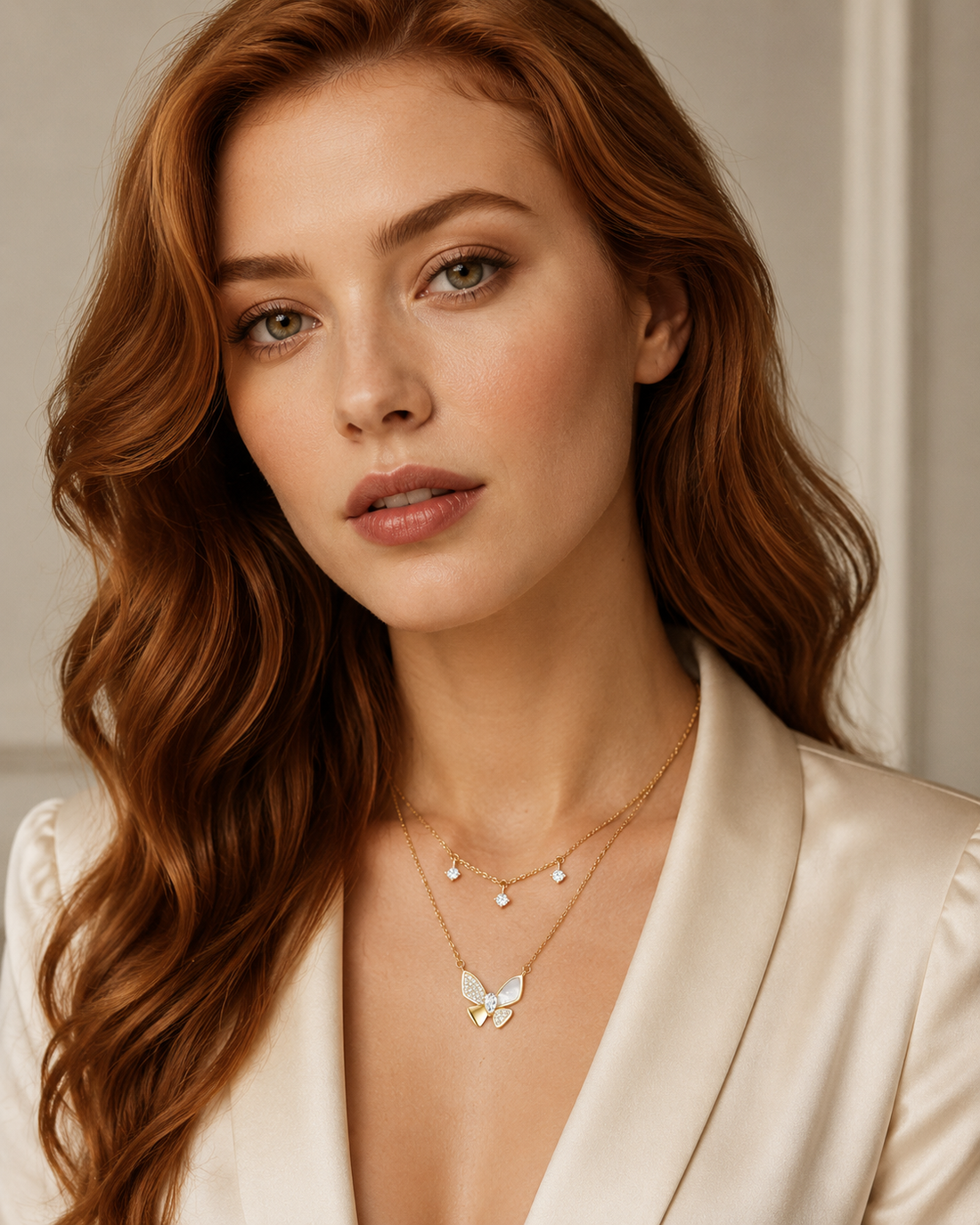 Butterfly Spark Layered Necklace | 18K Gold Plated 925 Sterling Silver