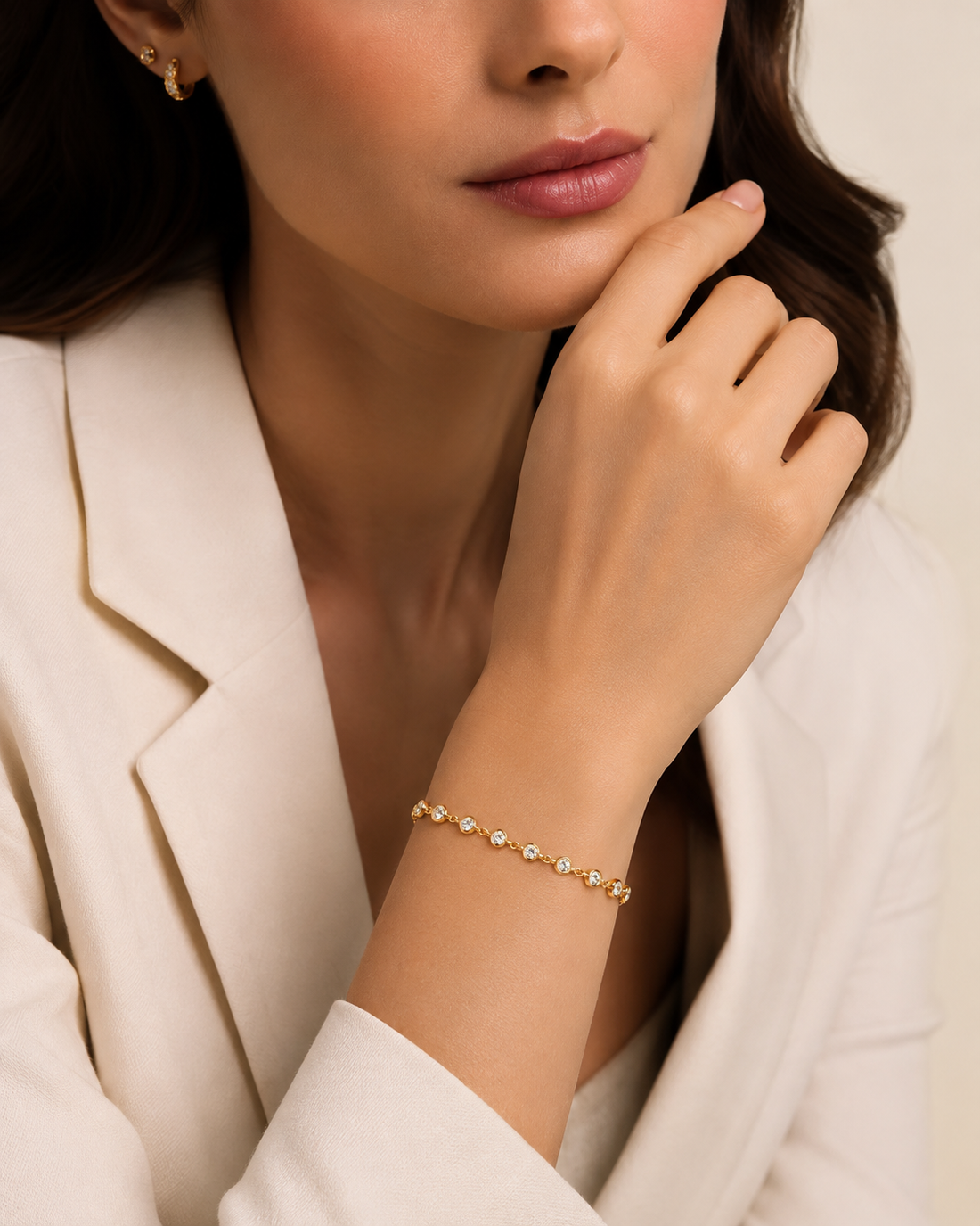Navette Bracelet Gold Plated