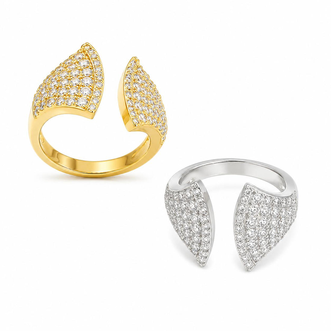 Elegant Silver Ring Round Zirconium