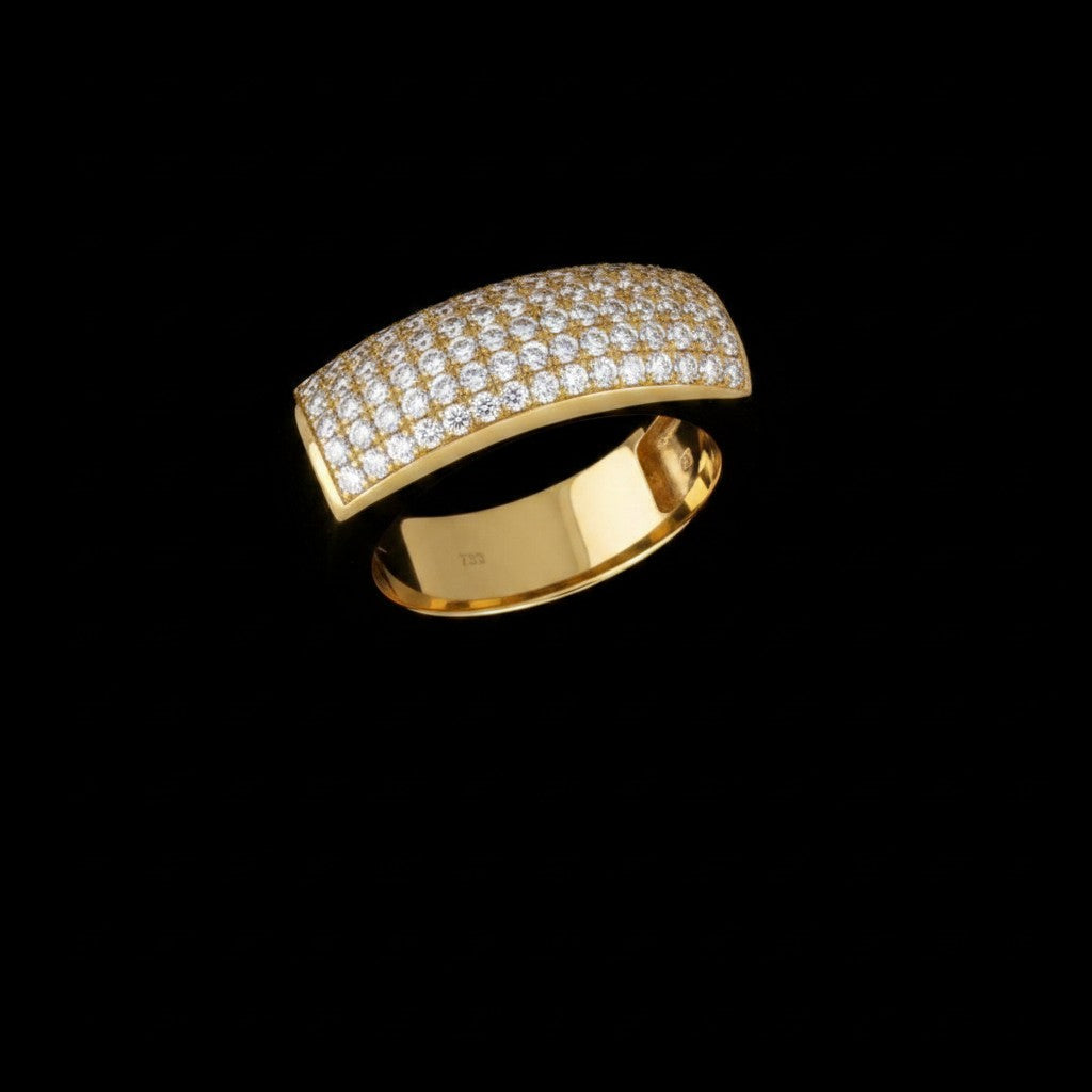 Luxury Full Pavé Ring | 18k Gold Plated