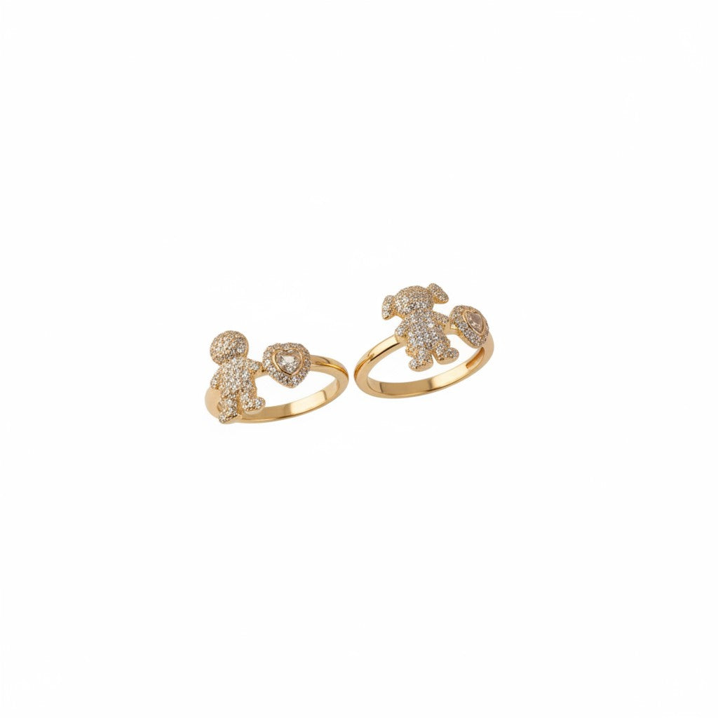 Girl Charm Ring | 18k Gold Plated