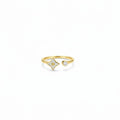 Star & Sphere Open Ring | 18k Gold Plated
