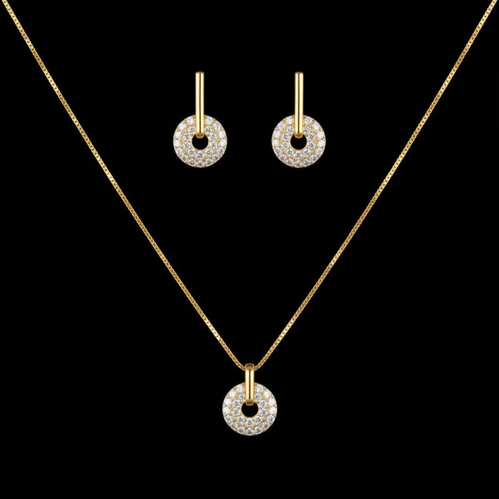 Inspiration Pavé Jewelry Set | 18k Gold Plated