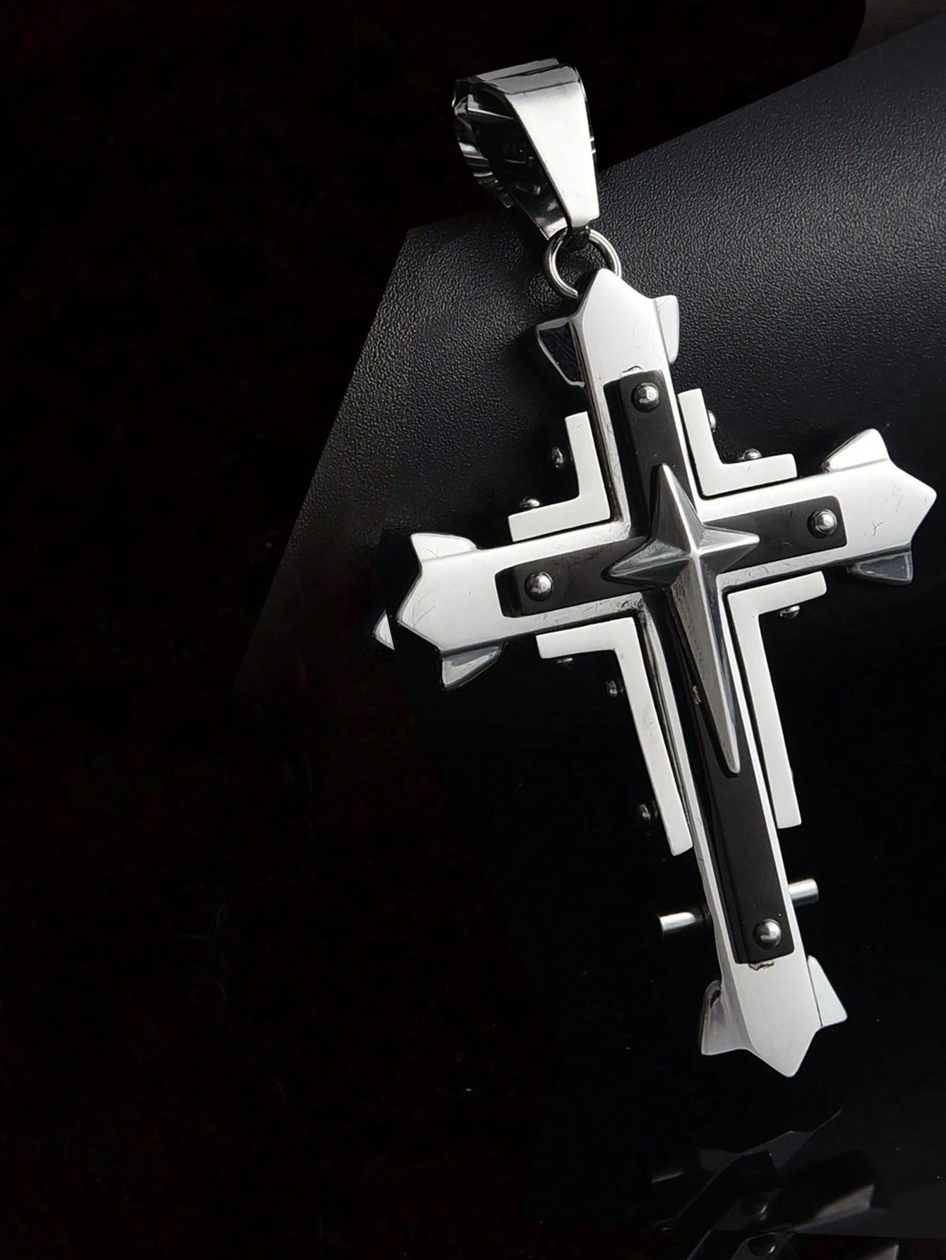 Geometric Titanium Steel Plating Men's Necklace