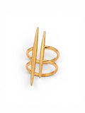 Cloe Ring Stainless Steel, 18K Gold Plated, Waterproof