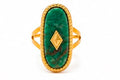 Emerald Isle Statement Ring | Gold Plated, Natural Green Stone