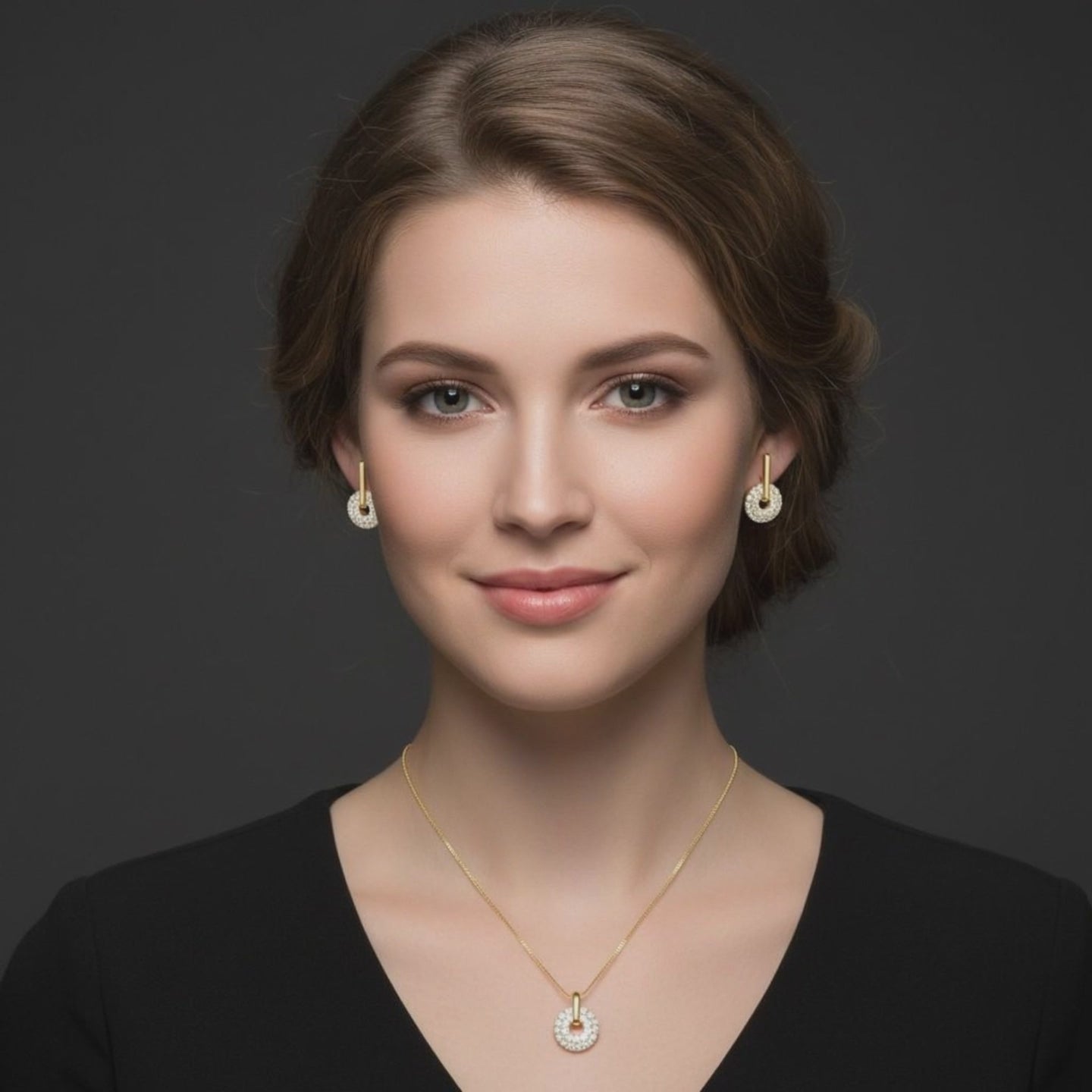 Inspiration Pavé Jewelry Set | 18k Gold Plated